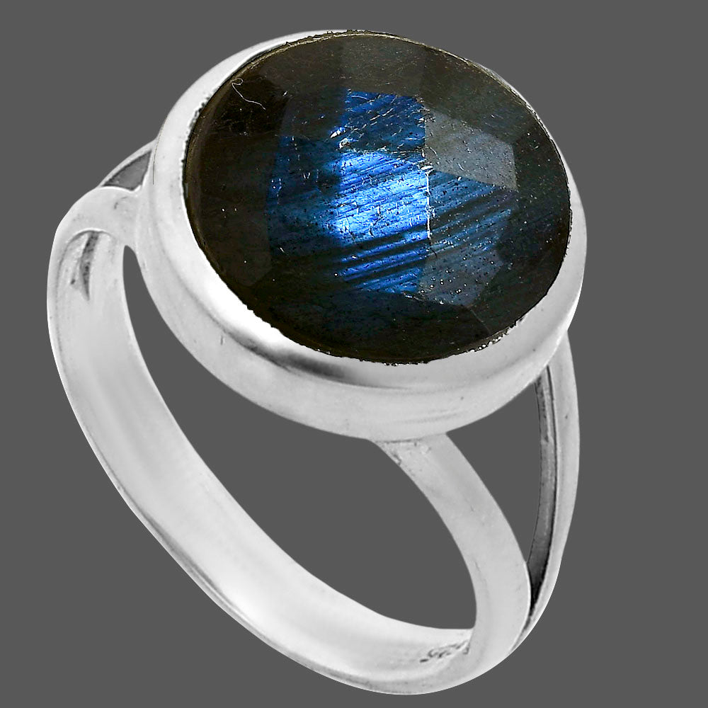 Natural Blue Labradorite Checker Ring size-8 R-1005 SDR244161