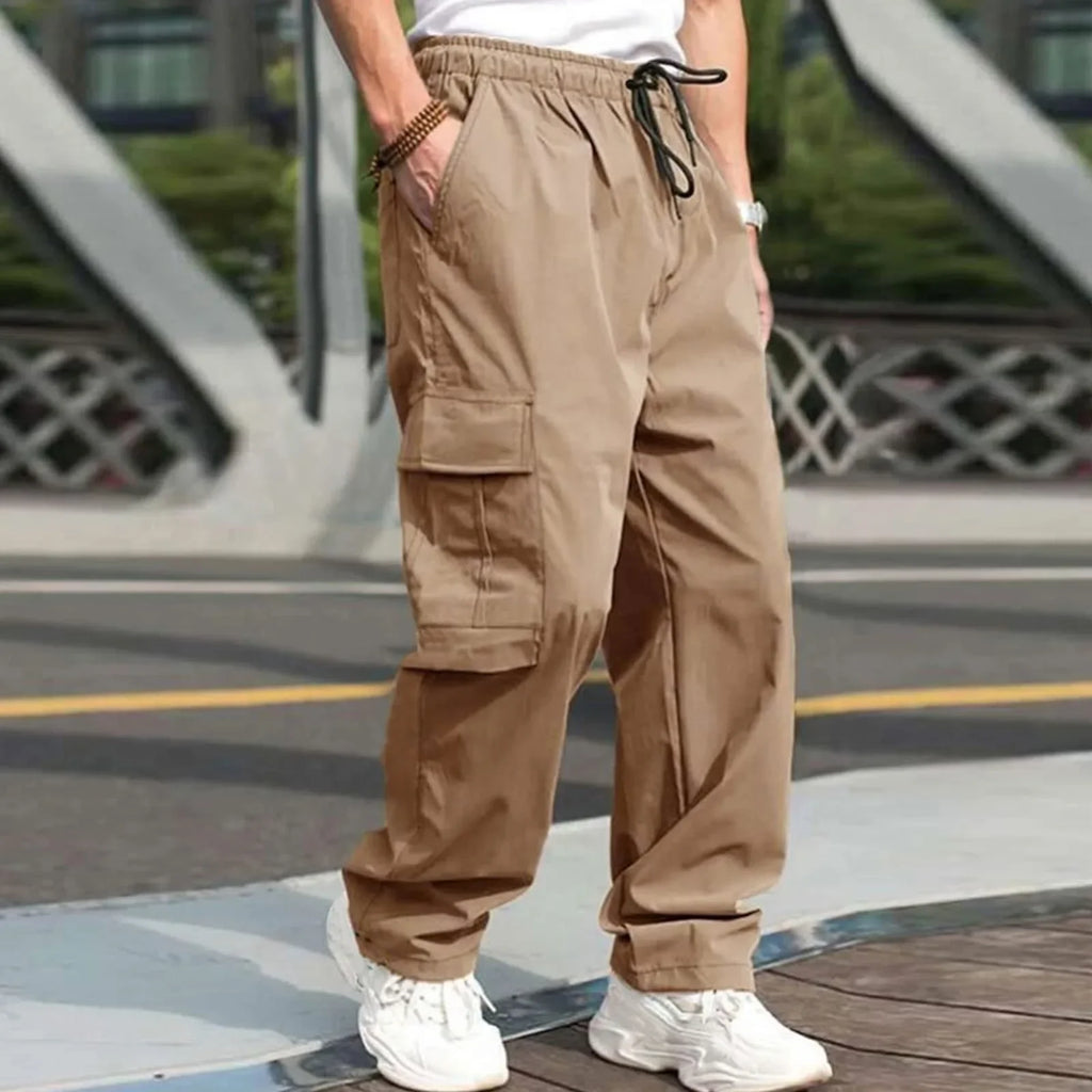 2025 new men workwear pants European and American men loose straight casual pants men workwear pocket pants Spring Autumn