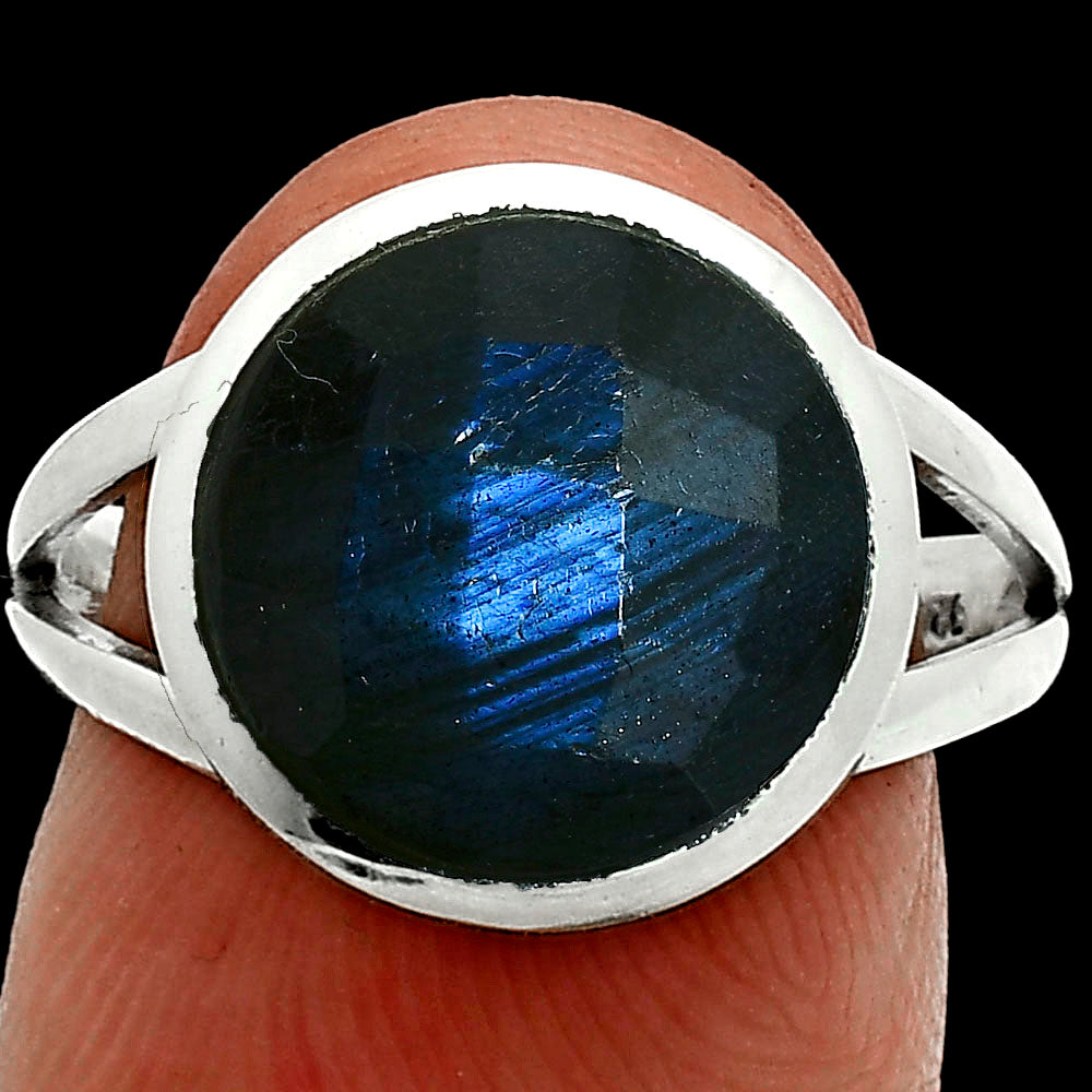 Natural Blue Labradorite Checker Ring size-8 R-1005 SDR244161